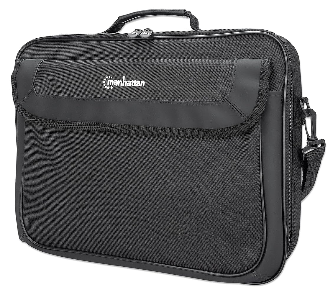Manhattan、リバーシブルノートブックコンピュータポーチ、ブラック/グレー Fits Most Widescreens Up to 10?&quot; Amazon.com: MANHATTAN 17.3-Inch Laptop Shoulder Bag Carrying